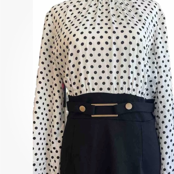 Venus white & black polka dot dress - Picture 2 of 10